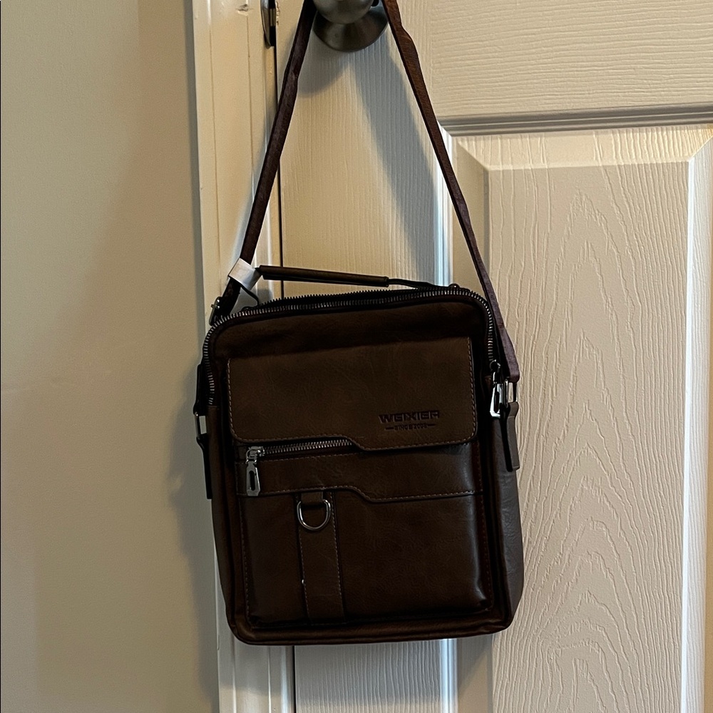 Wexier Dark Brown Crossbody Bag